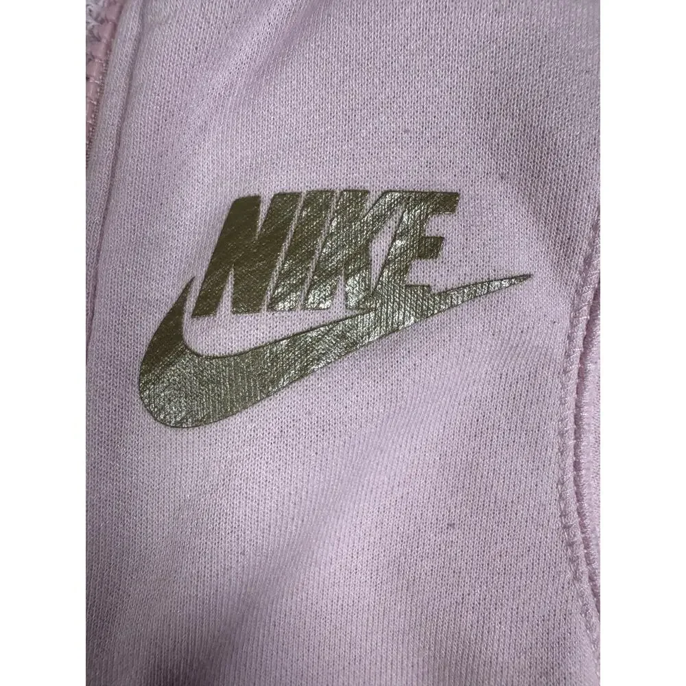 Nike Girls Full Zip Hoodie Large Pink Sweatshirt